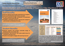 Standardisation and sustainability of Business Edge Blackboard sites.