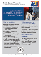 Sustainability in CMM1107 / CMM4117 Creative Thinking